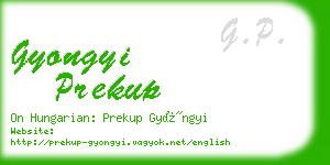 gyongyi prekup business card